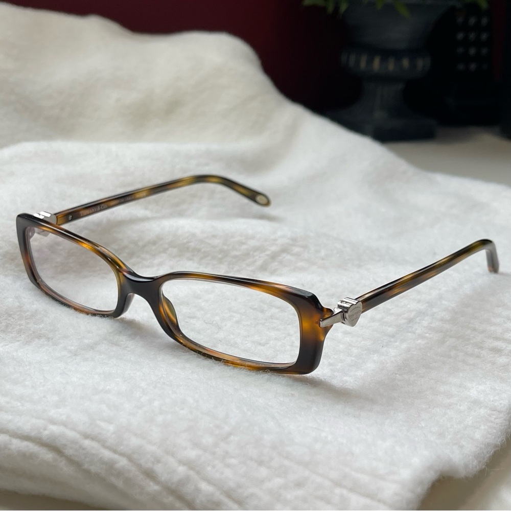 Tiffany & Co. Havana Eyeglasses TF 2035 8107 Rectangle Shape